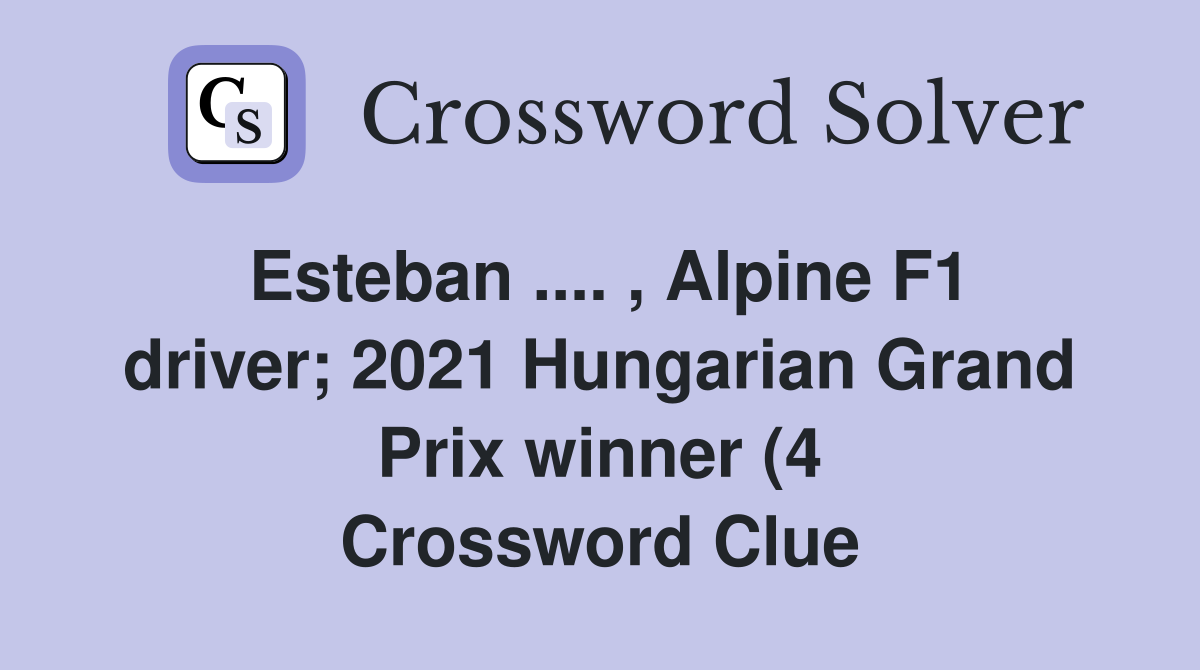 Esteban Alpine F1 driver 2021 Hungarian Grand Prix winner (4 Esteban Alpine F1 driver 2021 Hungarian Grand Prix winner (4